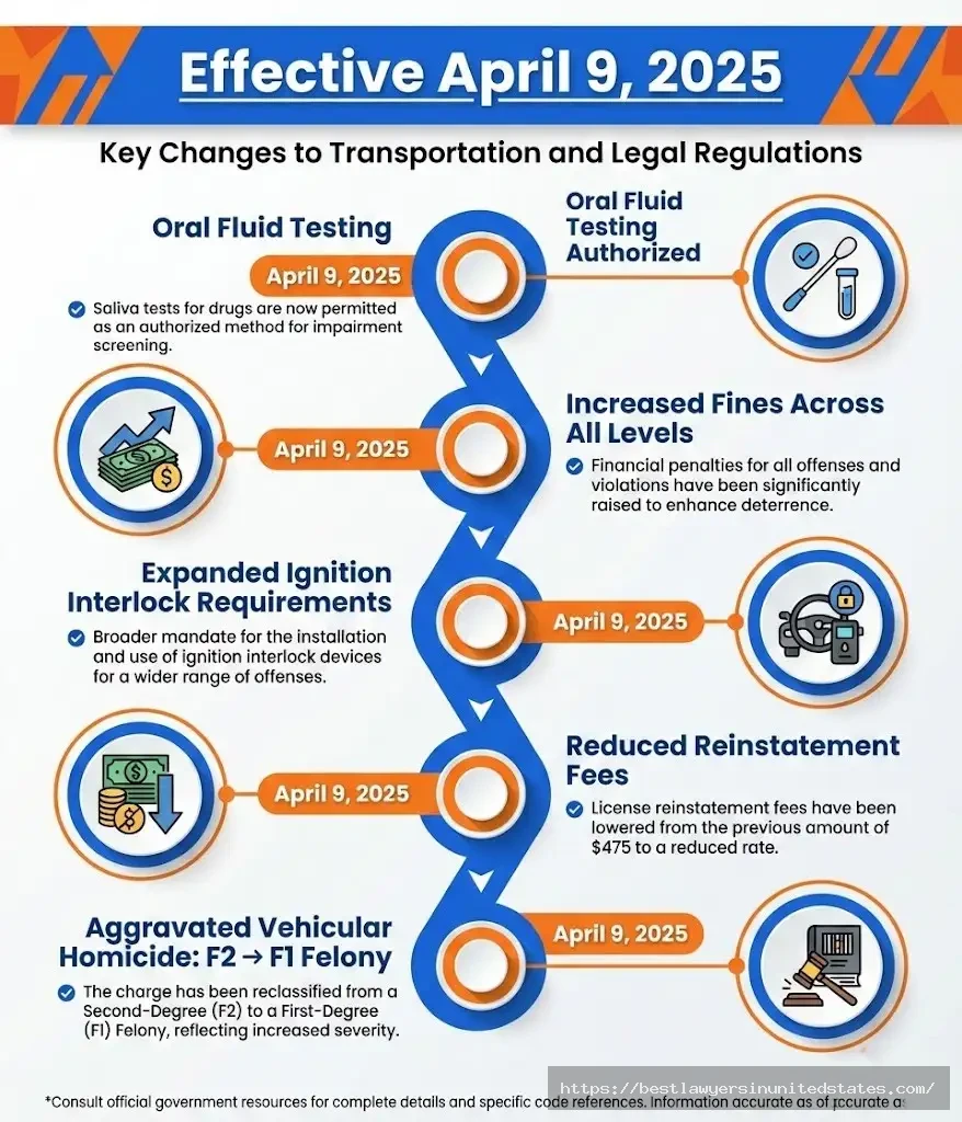 New Ohio OVI laws 2025 oral fluid testing, higher fines, ignition interlock expansion, effective April 9, 2025