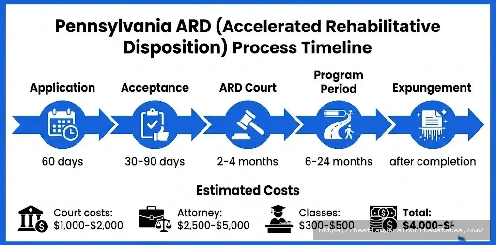 Pennsylvania ARD program timeline from application to expungement with costs and requirements
