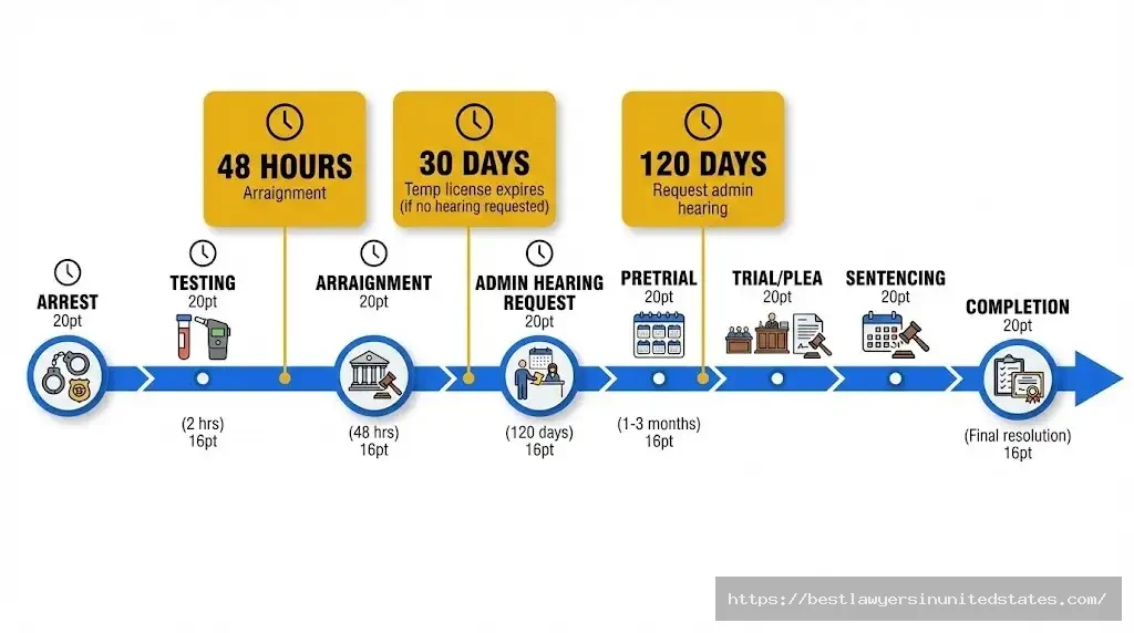 South Dakota DUI timeline arrest to sentencing with 120-day admin hearing deadline (2)