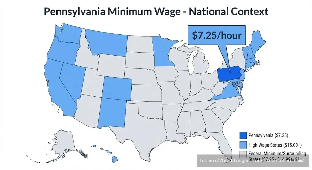US minimum wage map highlighting Washington at $16.66 per hour compared to federal and other state rates