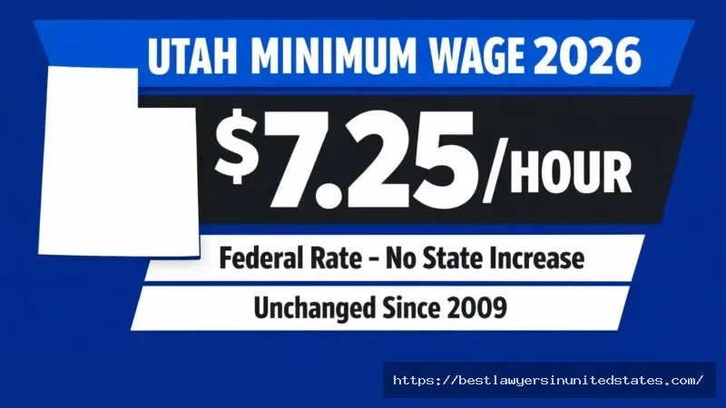 Utah living wage gap showing $20,945 annual shortage between $7.25 minimum wage and $17.32 living wage