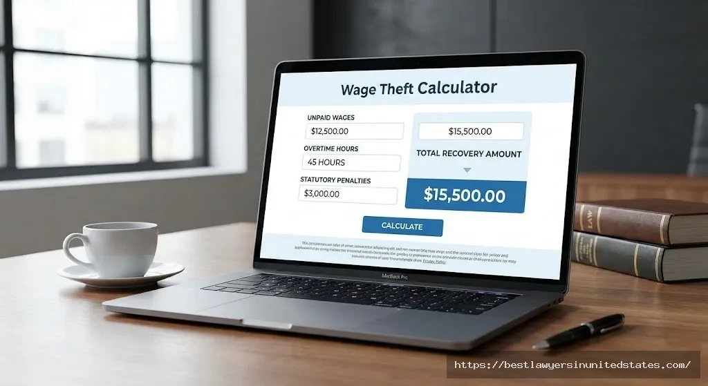 Wage theft calculator estimating unpaid wages and recovery