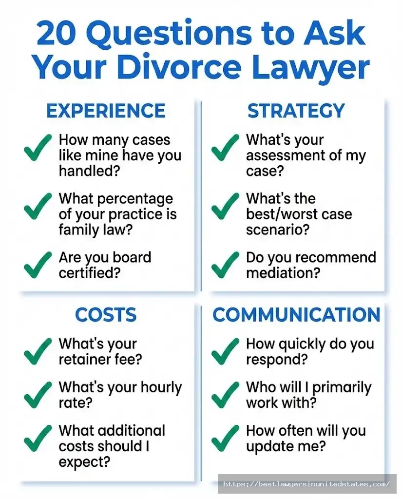 Divorce lawyer costs 2026 breakdown showing uncontested fees $1,500-$5,000 and contested divorce costs $7,000-$60,000