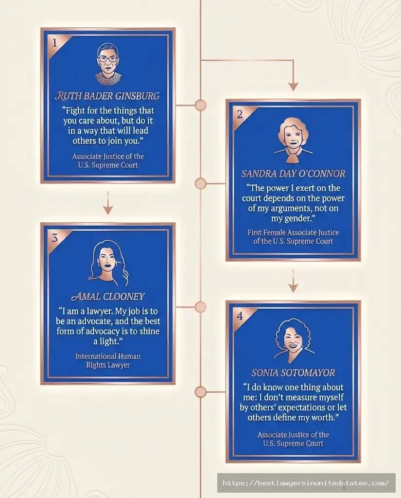 Classy female lawyer quotes from Ruth Bader Ginsburg Sandra Day O'Connor and other trailblazers