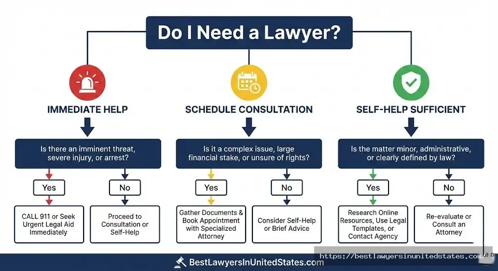 Decision guide for determining when you need legal representation