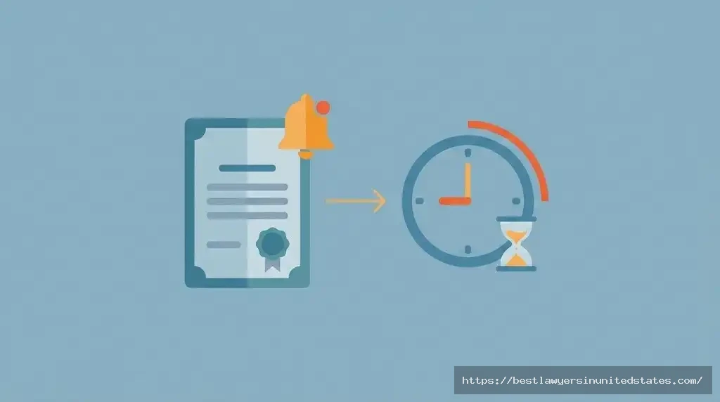 Eviction notice document with deadline clock illustration
