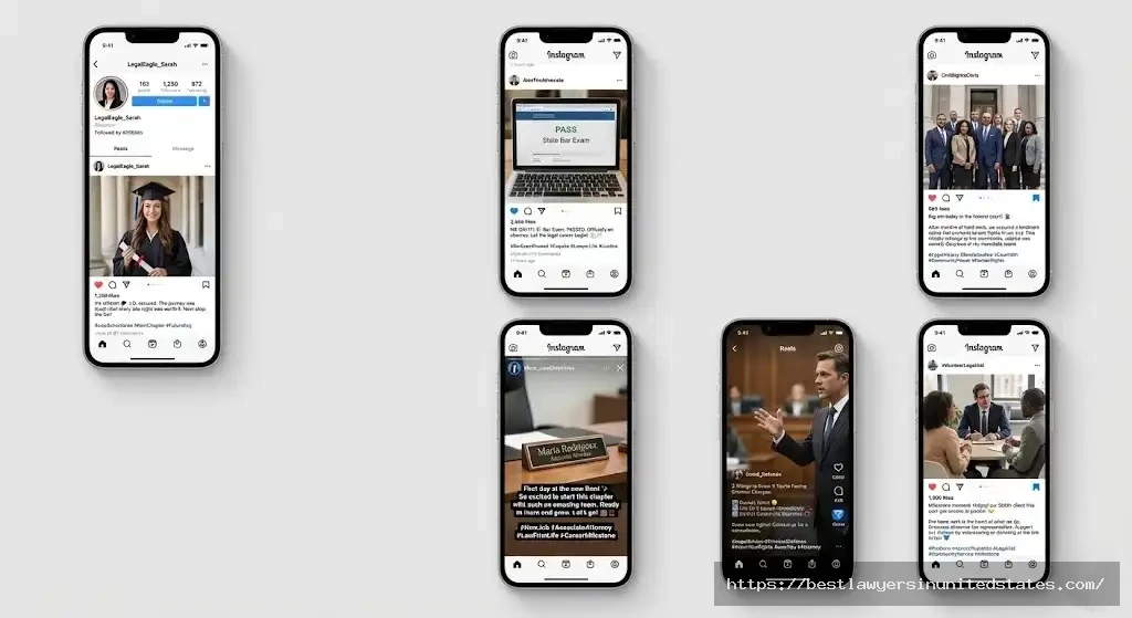 Instagram caption templates for lawyers including graduation bar exam and court win posts