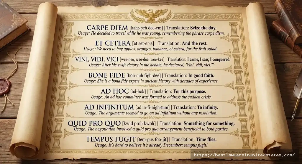 Latin legal maxims every lawyer should know with English translations and pronunciations