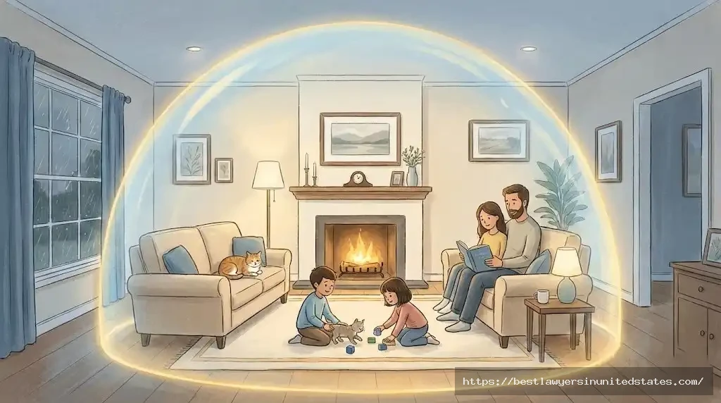 Protected home interior tenant rights illustration