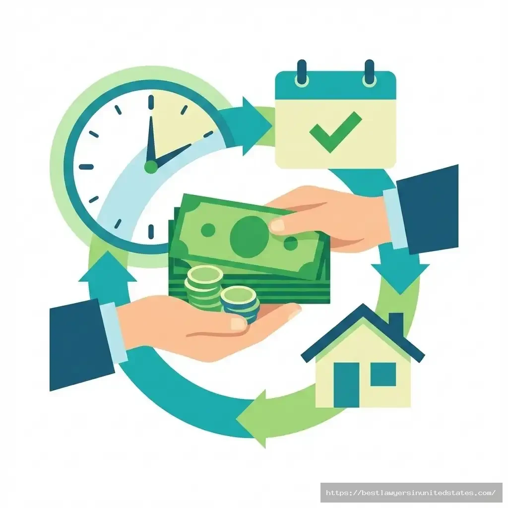Security deposit return with calendar deadline illustration