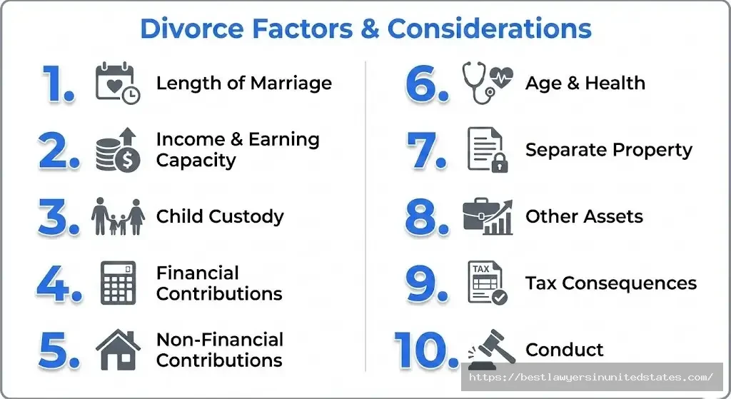 Ten factors courts evaluate when deciding who gets the house in divorce including custody, income, contributions, and assets