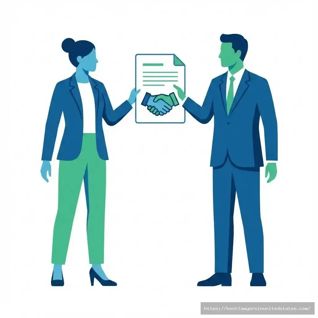 Tenant and landlord agreement communication illustration