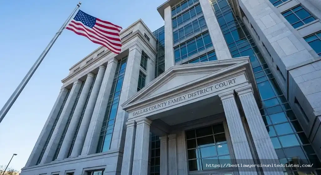 Dallas County Texas courthouse where family law divorce cases are heard