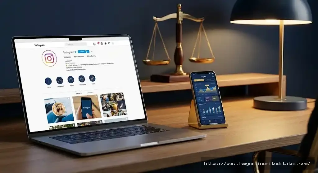Digital devices showing social media accounts representing digital asset valuation in divorce cases