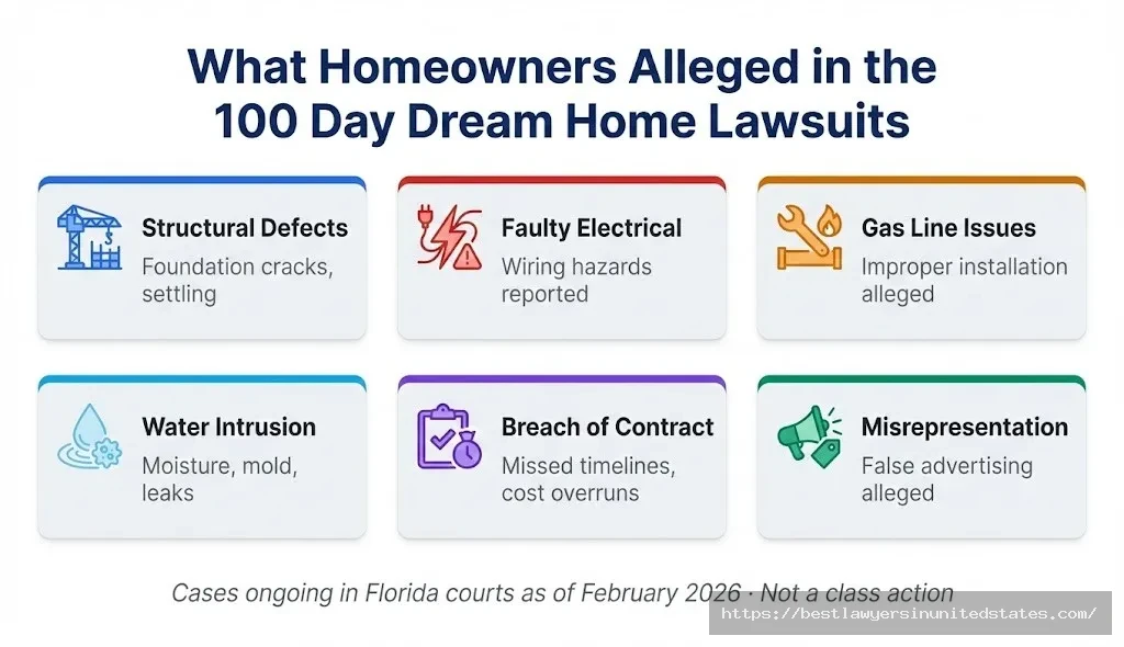 100 Day Dream Home lawsuit 2026 status individual civil cases in Florida courts, ongoing with no settlement reached