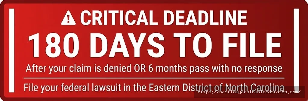 Critical Camp Lejeune lawsuit deadline warning 180 days to file federal lawsuit after denial or 6 months no response