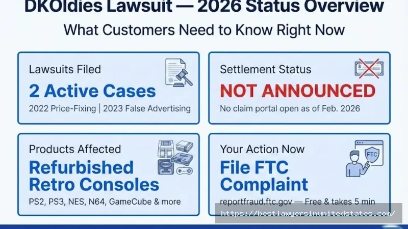 DKOldies lawsuit 2026 overview 2 active cases, no settlement announced, refurbished consoles at issue
