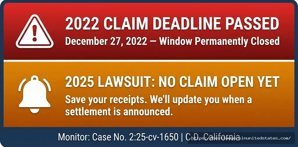 Fairlife lawsuit status alert 2022 settlement closed, 2025 new case active with no claim period open yet
