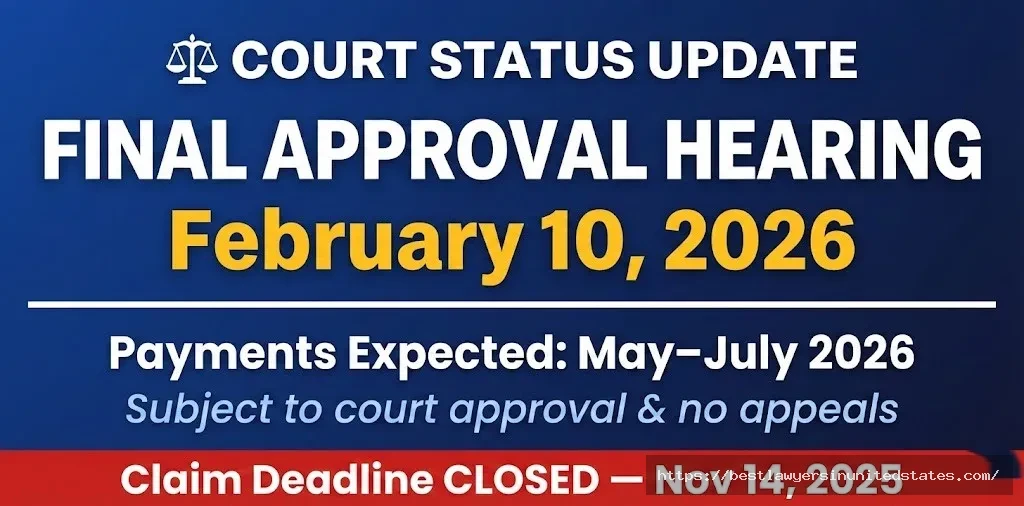 HexClad settlement final approval hearing February 10, 2026 — payments expected May–July 2026 pending court ruling