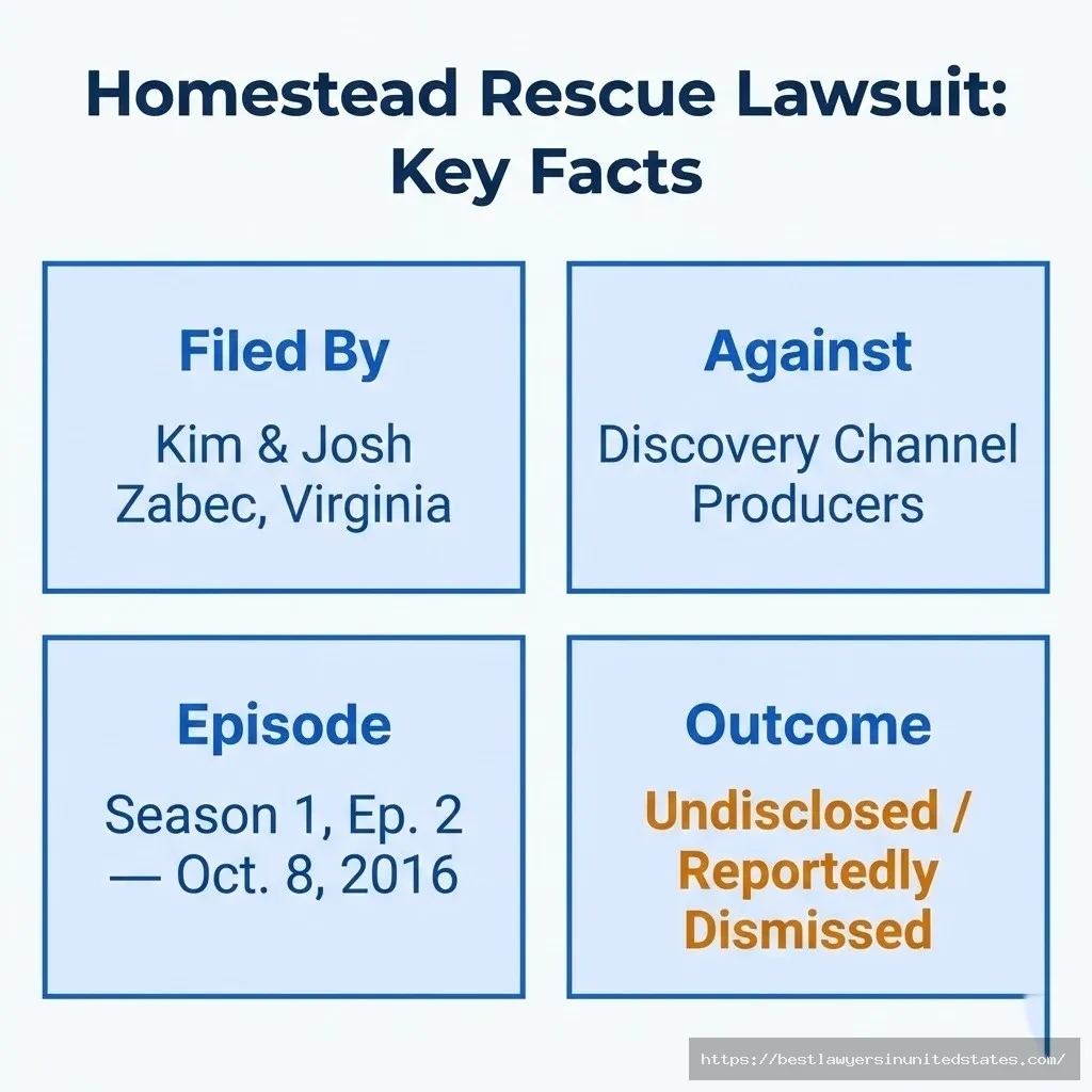 Homestead Rescue lawsuit overview Kim and Josh Zabec vs. Discovery producers, Season 1 Episode 2, 2016