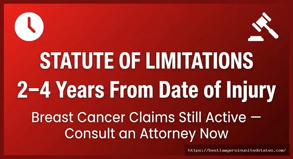 Mirena IUD lawsuit statute of limitations warning — 2 to 4 years from injury date, breast cancer claims still active