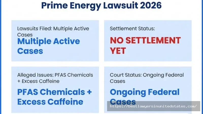 Prime Energy lawsuit overview showing multiple active federal cases with no settlement as of 2026