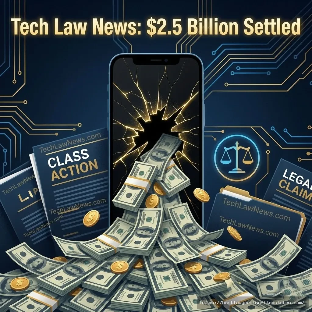 Tech Law News 2026 billion dollar settlements comparison graphic - TechLawNews.com
