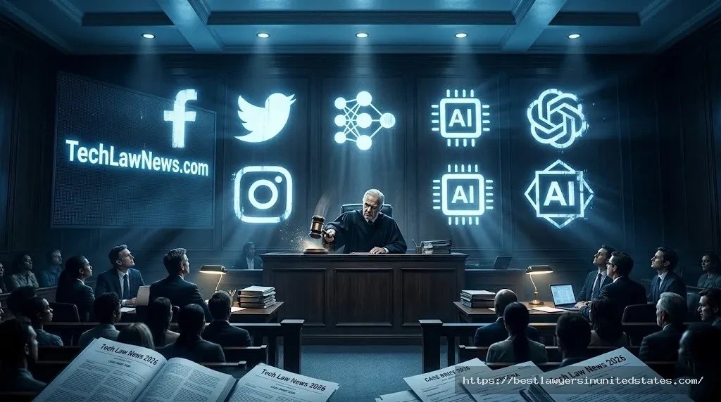 TechLawNews 2026 courtroom scene showing tech companies on trial - TechLawNews.com