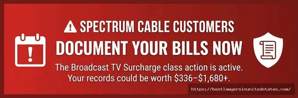 Urgent alert for Spectrum cable customers to document Broadcast TV Surcharge billing records for class action