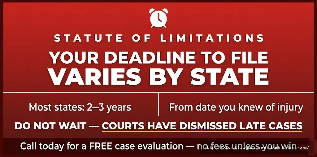 Urgent warning Taxotere lawsuit statute of limitations varies by state — courts have dismissed late-filed cases
