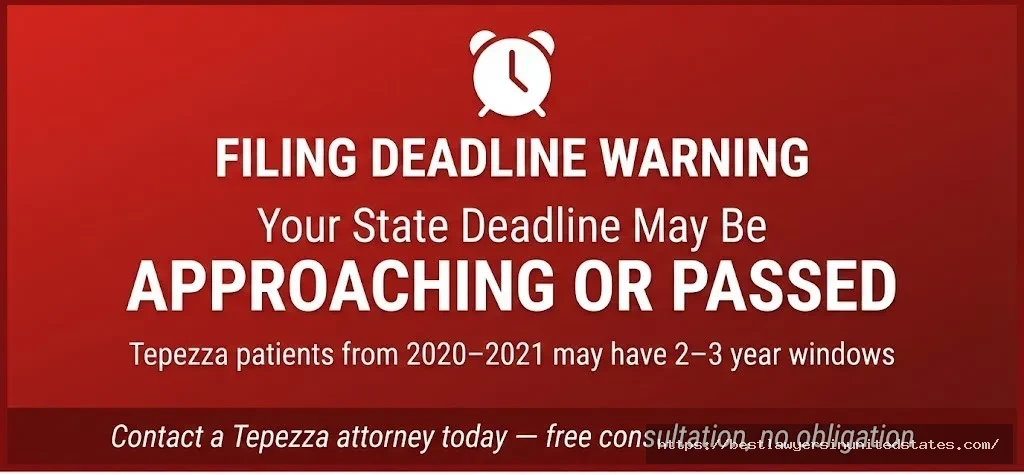 Urgent warning Tepezza lawsuit statute of limitations may be expiring for patients treated in 2020–2021