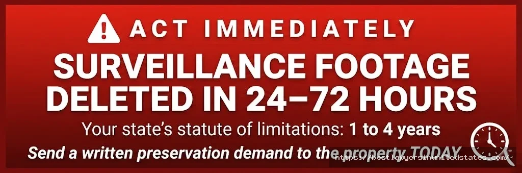 Urgent warning negligent security lawsuit evidence disappears in 24–72 hours — act now before footage is deleted