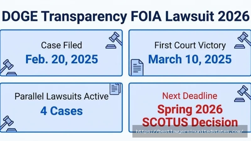 DOGE transparency FOIA lawsuit overview 4 active cases, March 2025 court victory, 2026 Supreme Court decision pending