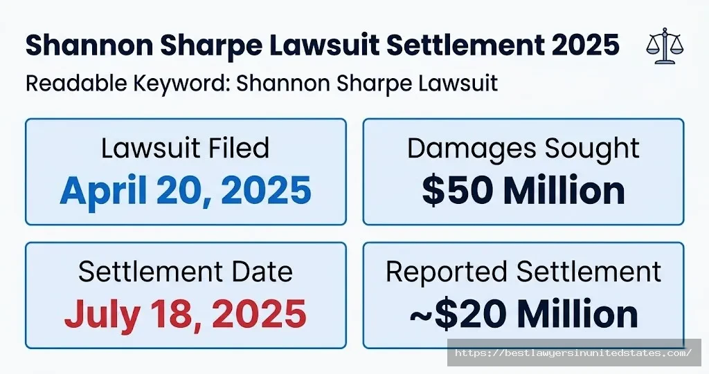Shannon Sharpe lawsuit settlement overview $50M civil case filed April 2025, settled July 2025 for reported $20M