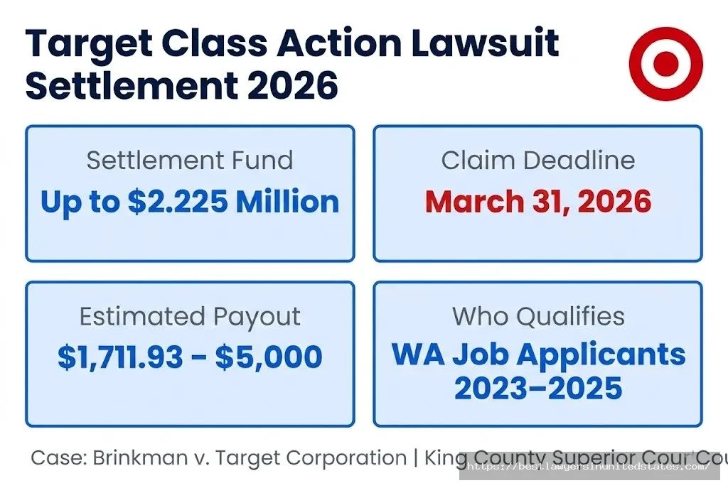 Target class action lawsuit settlement overview $2.225M fund, March 31, 2026 deadline, $1,711-$5,000 payout