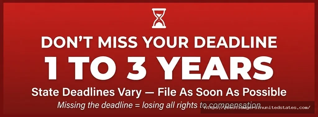 Urgent warning — defective product lawsuit filing deadlines range from 1 to 3 years by state; missing deadline ends your case