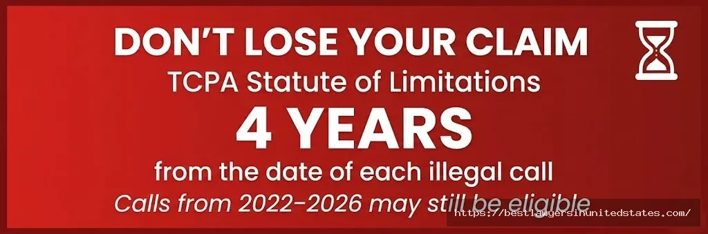 Warning TCPA statute of limitations is 4 years per call — Power Home Remodeling robocall claims from 2022–2026 may still qualify