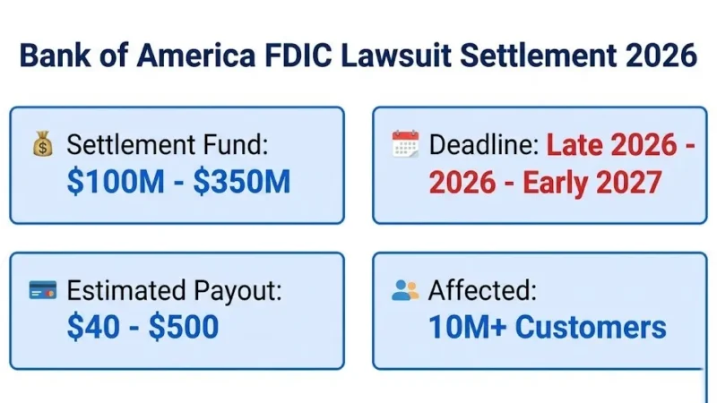 Bank of America FDIC lawsuit settlement overview with payout and deadline details for 2026