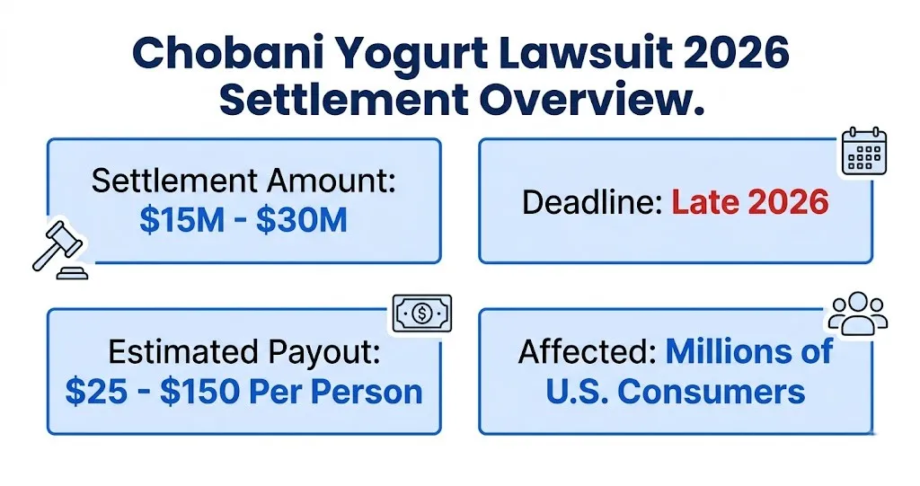 Chobani yogurt lawsuit 2026 settlement overview with payout, deadline, and eligibility details