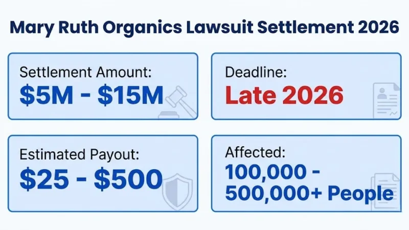 Mary Ruth Organics lawsuit settlement overview with payout and deadline details for 2026