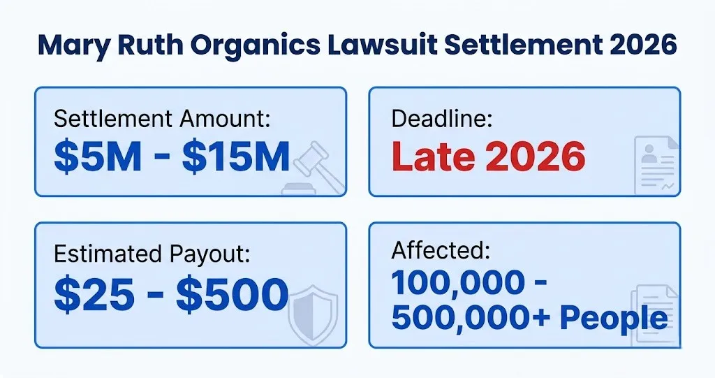Mary Ruth Organics lawsuit settlement overview with payout and deadline details for 2026