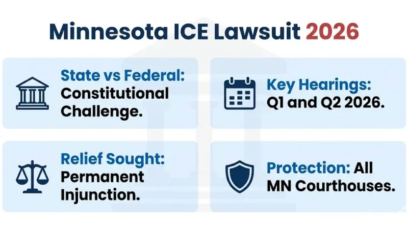 Minnesota ICE lawsuit 2026 overview showing court timeline and injunction details