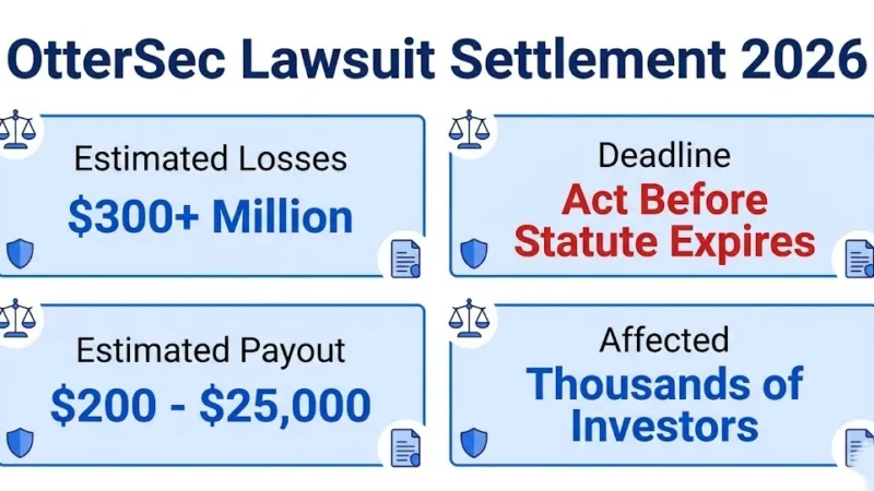 OtterSec lawsuit settlement overview with $300M losses and payout estimates for 2026