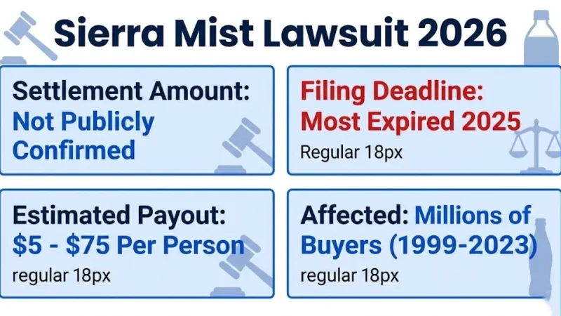 Sierra mist lawsuit 2026 settlement overview with payout range and filing deadlines