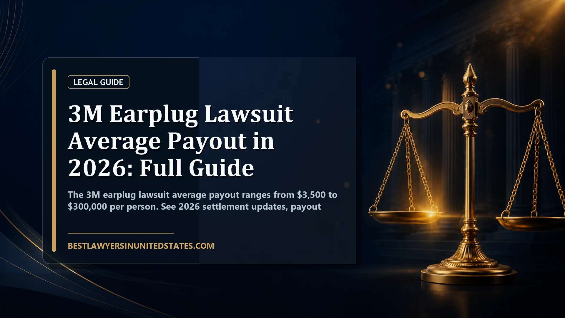 3M Earplug Lawsuit Average Payout in 2026: Full Guide featured legal article image