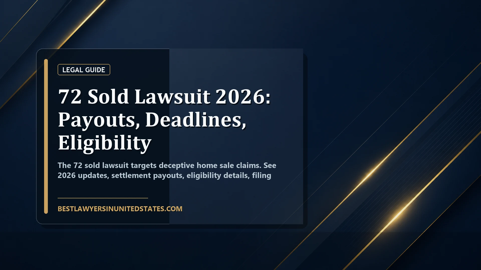 72 Sold Lawsuit 2026: Payouts, Deadlines, Eligibility featured legal article image