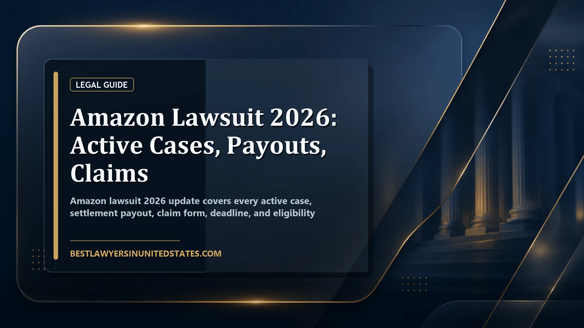 Amazon Lawsuit 2026: Active Cases, Payouts, Claims featured legal article image