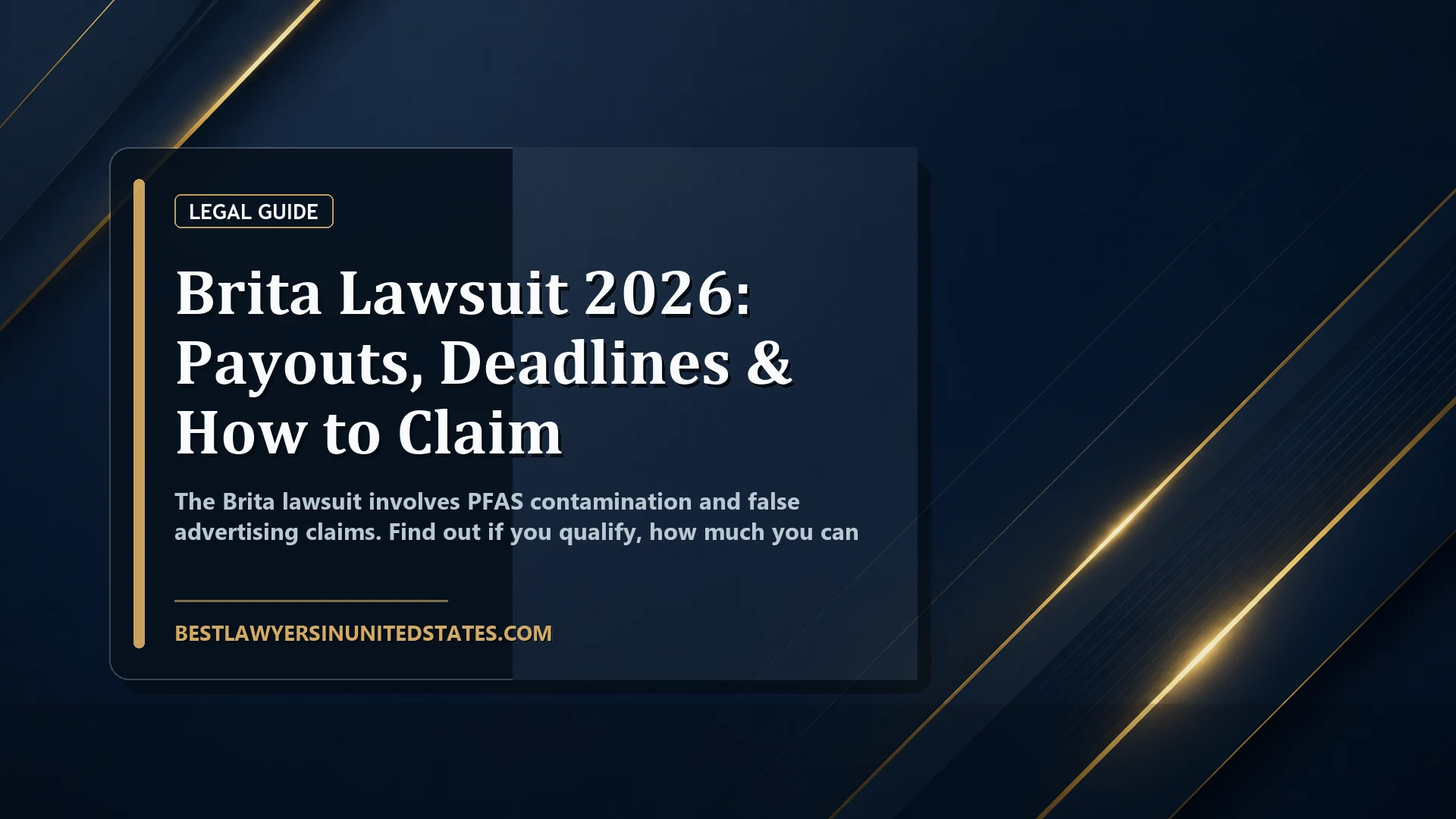 Brita Lawsuit 2026: Payouts, Deadlines & How to Claim featured legal article image