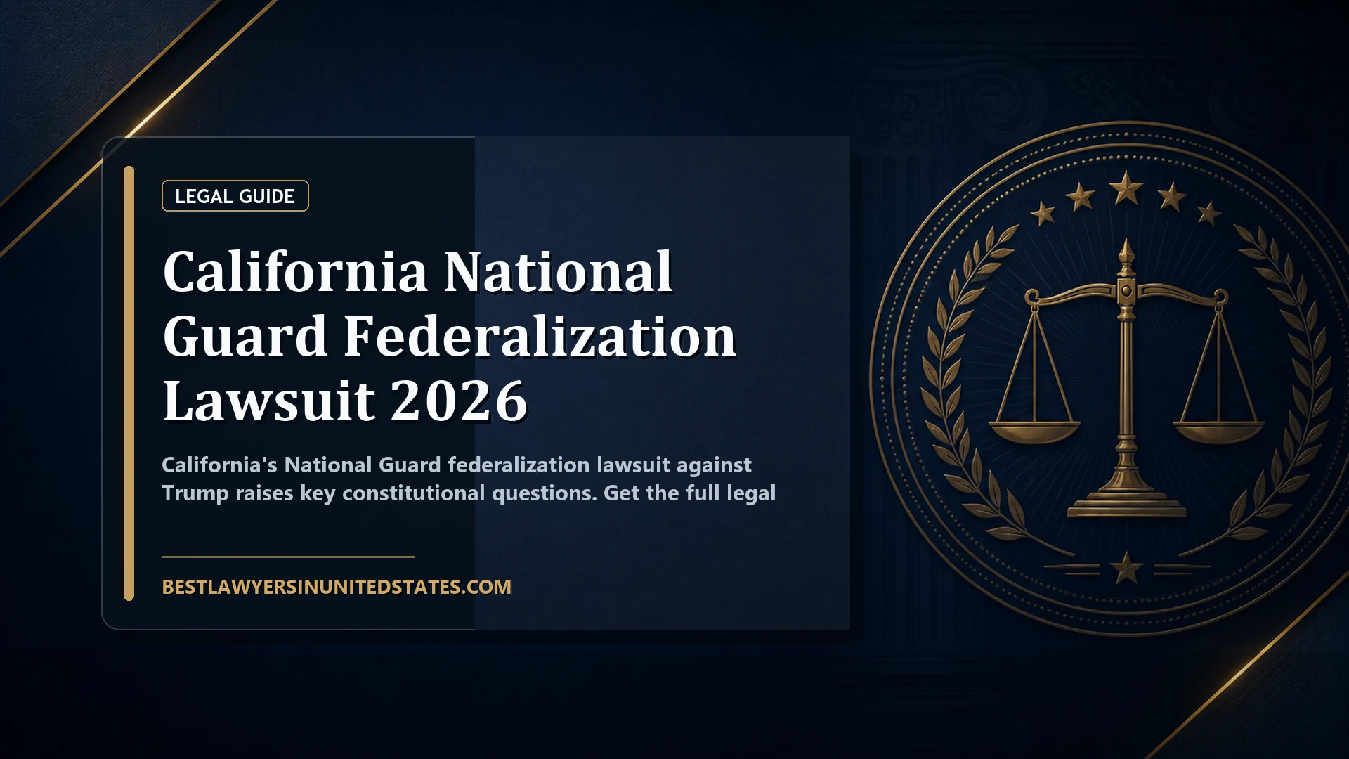 California National Guard Federalization Lawsuit 2026 featured legal article image