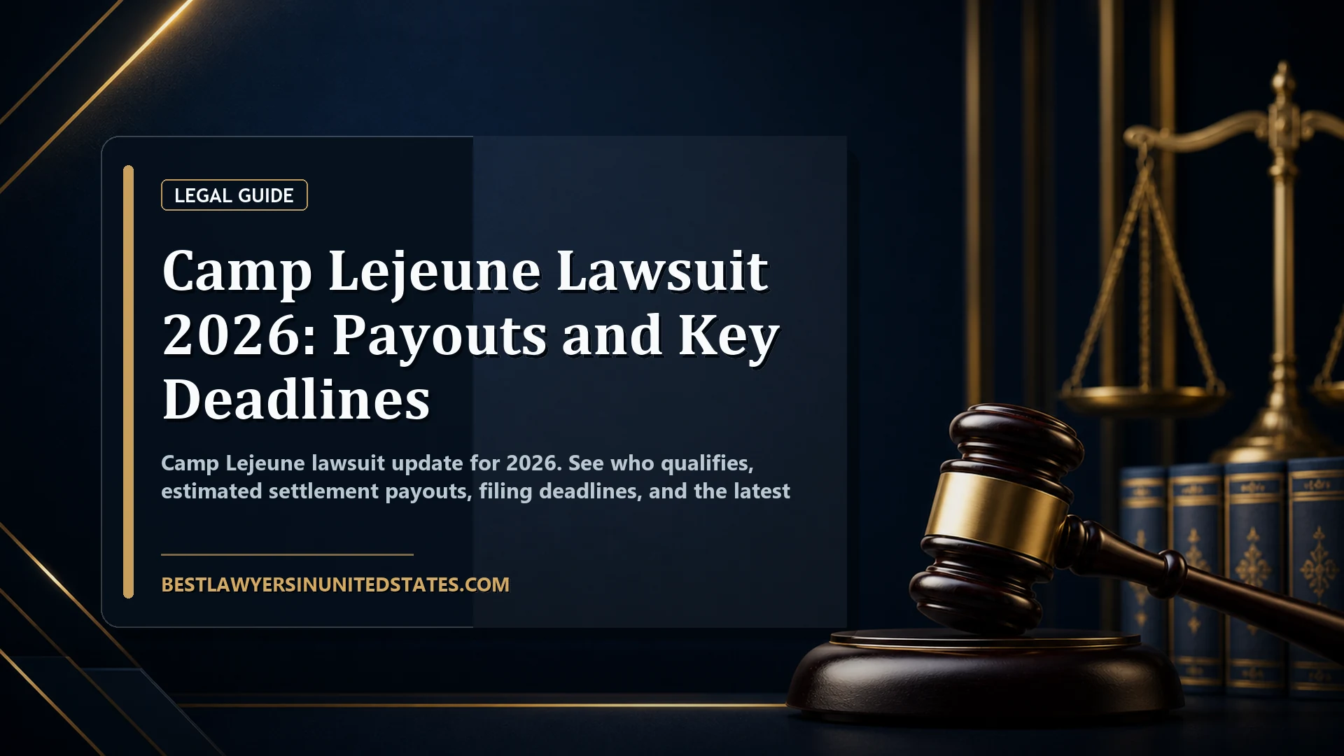 Camp Lejeune Lawsuit 2026: Payouts and Key Deadlines featured legal article image